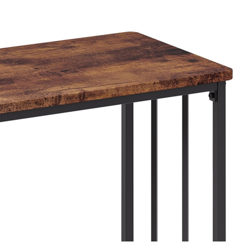 Outenbrouck 31.4'' Console Table, Brown, Black