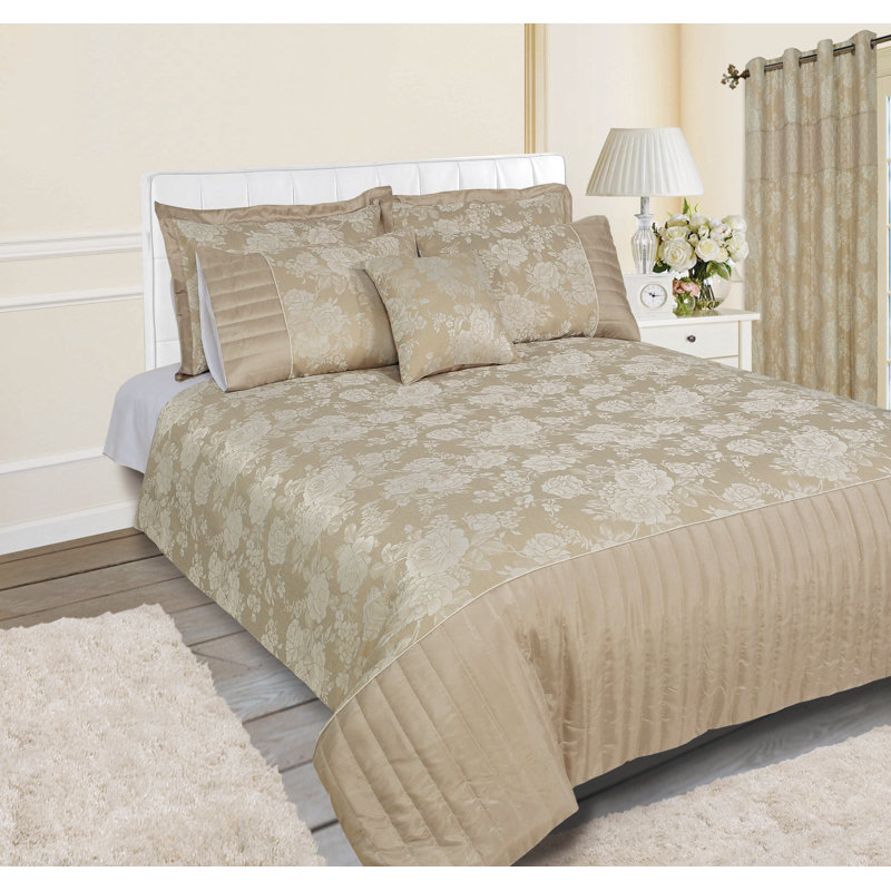 Crawfordsland Floral Duvet Cover with Pillowcases, Single - 1 Standard Pillowcase, Cream/Light Brown