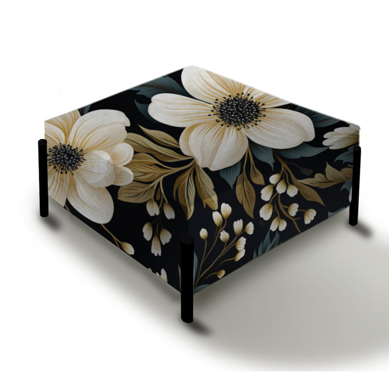 Délice à motif floral blanc et vert Nostalgia