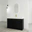 Meuble-lavabo autoportant de 48 pouces avec lavabo en résine et porte à fermeture douce, conception moderne pour des solutions de rangement élégantes