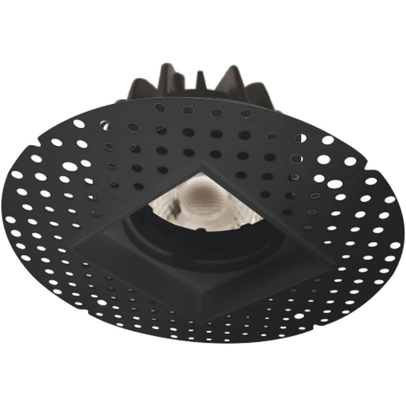 Ensemble d'éclairage encastré 2 po 8 watts, Noir