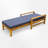 Outdoor Solid Wood Chaise Lounge With Cushion-747211307