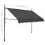 Dakota Fields 250cm W Plastic Anthracite Cover Retractable Patio Awning-462174936-462174938