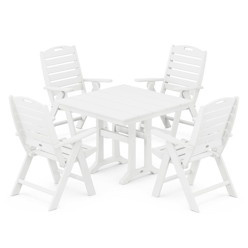 Ensemble de salle à manger 5 pièces Nautical, Blanc