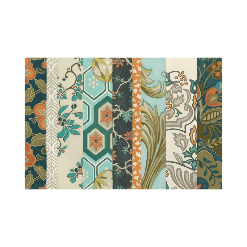 Textile Strata I by June Erica Vess - Wrapped Canvas Painting, 20.32 cm H x 30.48 cm W