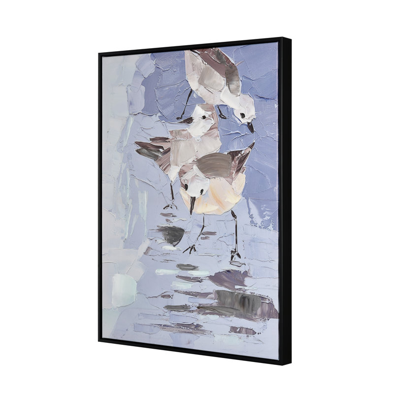 Mouette, art mural encadré abstrait