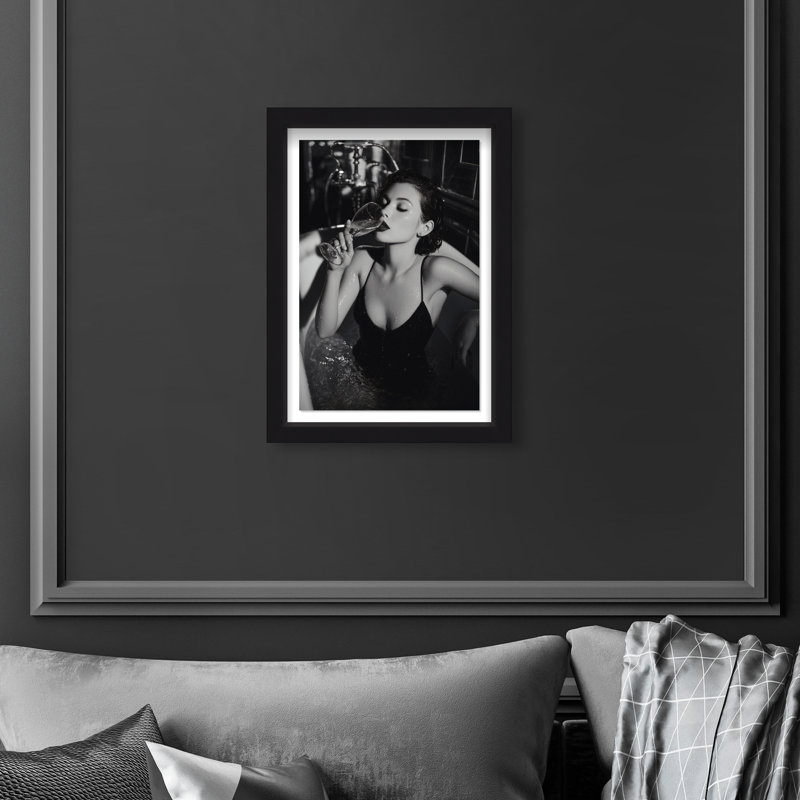 Darkened Glow Print by Oliver Gal, 55.5"H x 37.5"W, Black Shadowbox