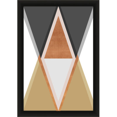 «Copper Geometric 1», impression encadrée sur verre