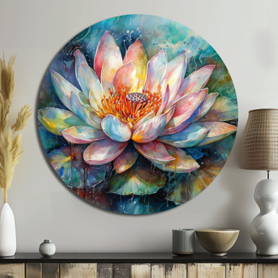Navarrette - Art floral rond en métal