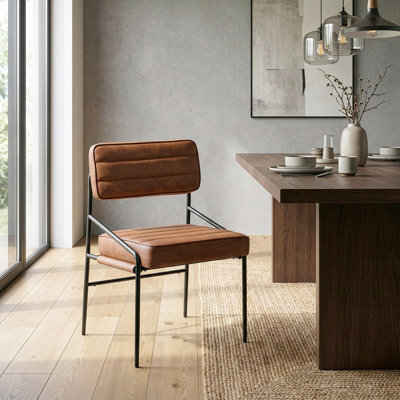 Estruch 18.9'' H Fabric Upholstered Metal Armchair