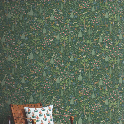 Woodland Emerald Peel and Stick Wallpaper