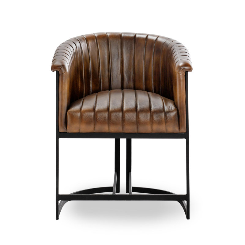 Classic Home Seville Top Grain Leather Dining Chair - Thumbnail 4