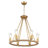 Loene Nhien 6 - Light 23" Rustic Wagon Wheel Chandelier with Hemp Rope Accents for Living Room, Bedroom, Entryway, Foyer-210336244