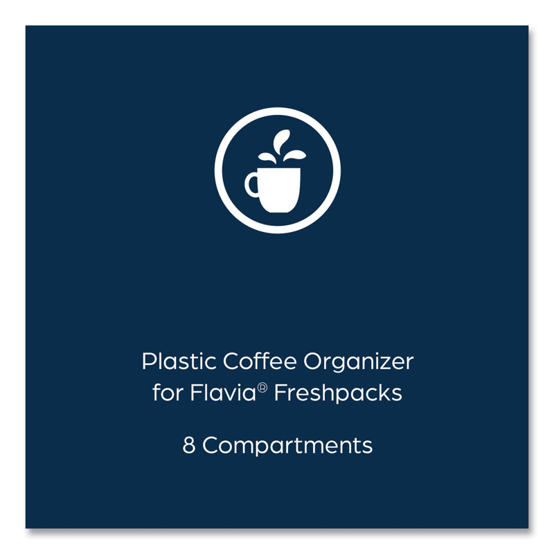 Plastic Coffee Organizer for FLAVIA Freshpacks, 8 Compartments, 13.6 x 13 x 4.4, Black Plastic Coffee Organizer for FLAVIA Freshpacks, 8 Compartments, 13.6 x 13 x 4.4, Black