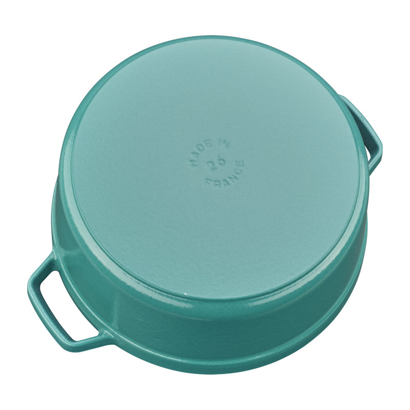 La Cocotte Cast Iron Round Cocotte, Turquoise, 5.5 quarts