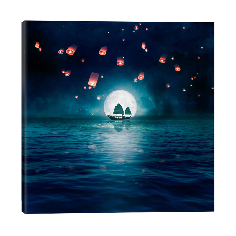 Travel Through The Lights by Viviana Gonzalez - Wrapped Canvas Print, 45.72 cm H x 45.72 cm W x 1.91 cm D