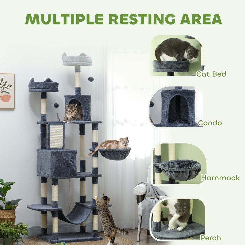 523.24cm H Cat Tree