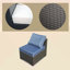 Ensemble de canapé sept pièces avec fauteuil et chaise d'extérieur en rotin PE noir 7-JH001 Boîte 3-1-2-3 avec
