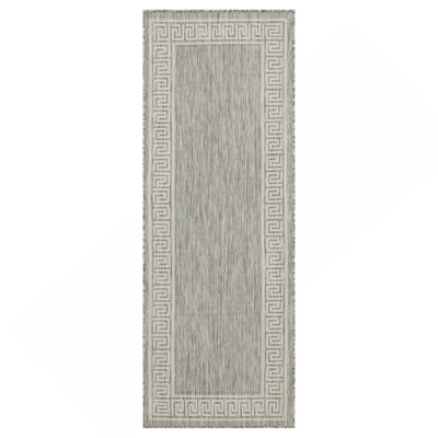 Silver 2 Ft. 7 In. X 7 Ft. 3 In. Indoor/Outdoor Area Rug