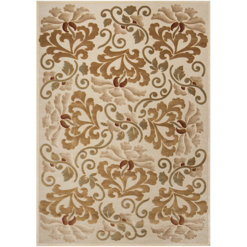 Martha Stewart Performance Floral Rug, Rectangle 6'7" x 9'2"