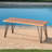 Wood Coffee Table With Rustic Iron Legs For Patio, 18" X 43" 18", Look And Backyard 18"D 43"W 18"H,