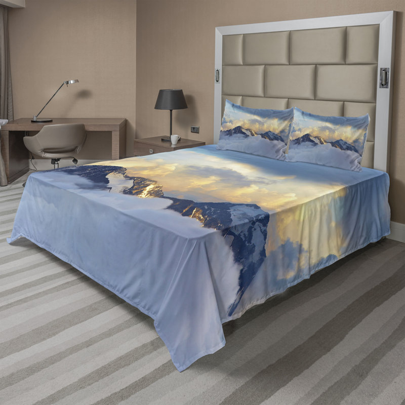 Microfiber Sheet Set, Queen Sheet Set + Fitted Sheet + 2 Pillowcases