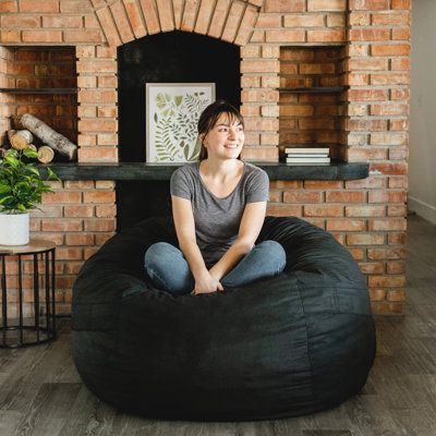 Big Joe Oversized Foam Filled Bean Bag Chair with Soft Removable Cover by Big Joe