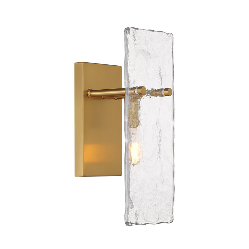 Genry 1-Light Wall Sconce in Warm Brass, Warm Brass