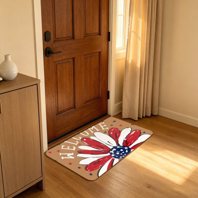 Tapis d'entrée de fête de bienvenue 20 po x 32 po «Independence Day»