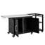 Chariot de barbecue extérieur 76,6 po avec comptoir en acier inoxydable et structure robuste