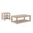 Naco Light Natural Rectangular Cocktail Table with Open Shelf