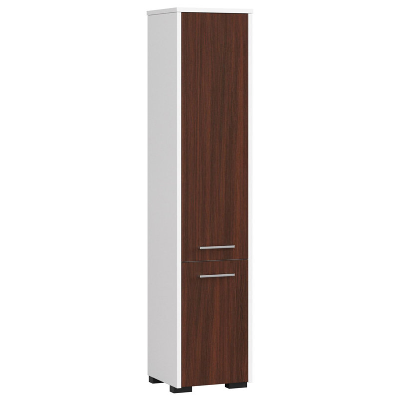 Ercelle Linen Cabinet, White/Wenge