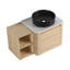 Meuble-lavabo mural 36 po avec lavabo d'art en céramique, tablettes de rangement et porte à fermeture en douceur pour salles de bain modernes
