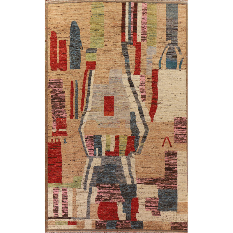Tapis marocain en laine noué à la main 10 x 14 po