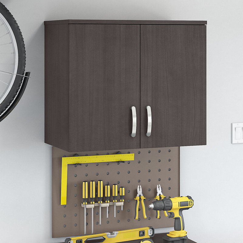 Armoire murale universelle H 24 po x l 28 po x P 16 po Garage, Gris orage