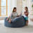 Memory Foam Filling Bean Bag Chair with Plush Velvet Removable Cover, Converts to Mattress & Sofa, Perfect for Living Room & Family-1741041208-1741041214