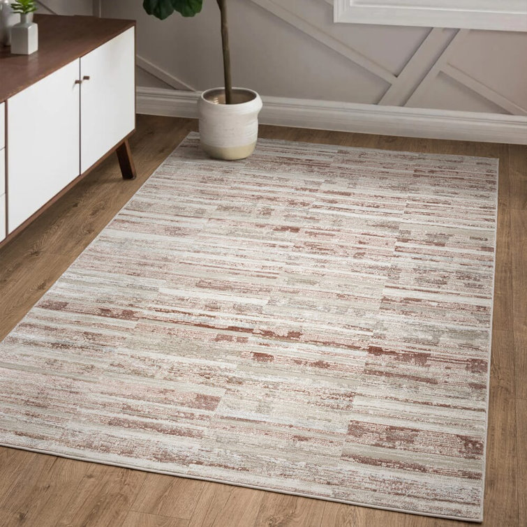 Birl Stripe Pink Area Rug
