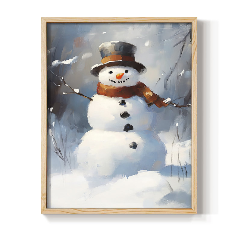«Christmas Holiday Art», série 2-CLX, reproduction encadrée - bois massif, H 15 po x l 12 po, Naturel