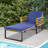 Adjustable Cushioned Patio Chaise Lounge Chair With 4-Level Backrest
