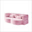 Canapé-lit convertible en tissu avec 2 coussins Modern-963454103