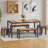 Pendry 6 - Person Dining Set, Dining Table with 2 Long Benches and 2 Short Benches-1423891101