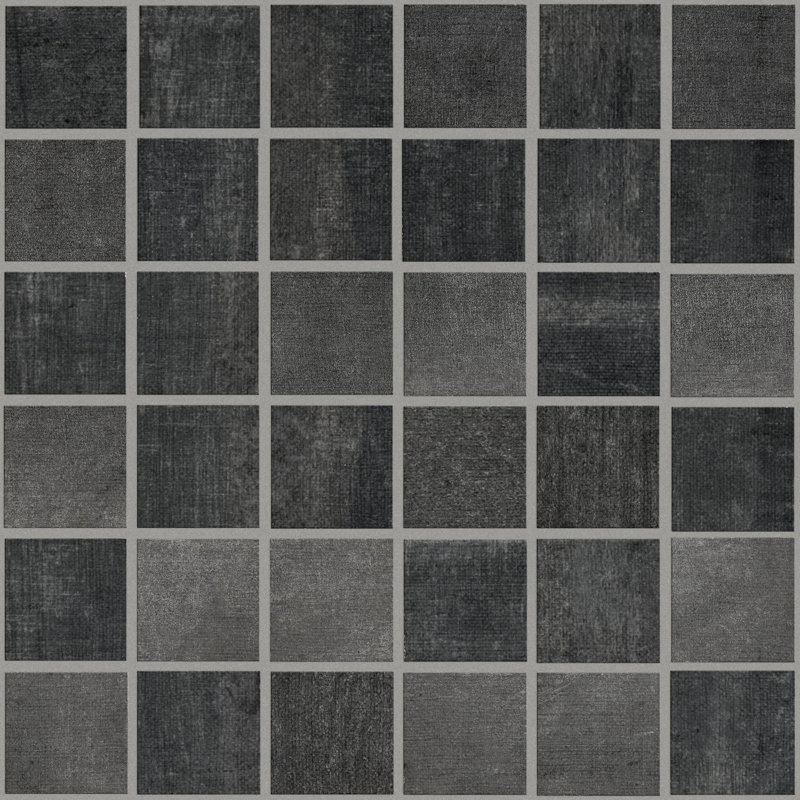 Carreau de mur et de plancher en porcelaine 2 po x 2 po, Gris foncé
