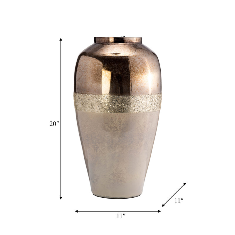 Elegant Textured Glass Vase - Decorative Accent Piece for Modern and Luxury Home Decor - Perfect for Floral Arrangements or Standalone Display - Ideal for Living Room, Office, or Entryway