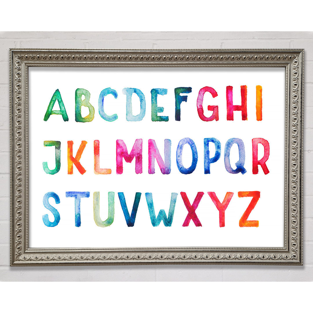 Regenbogen Alphabet Gerahmter Druck