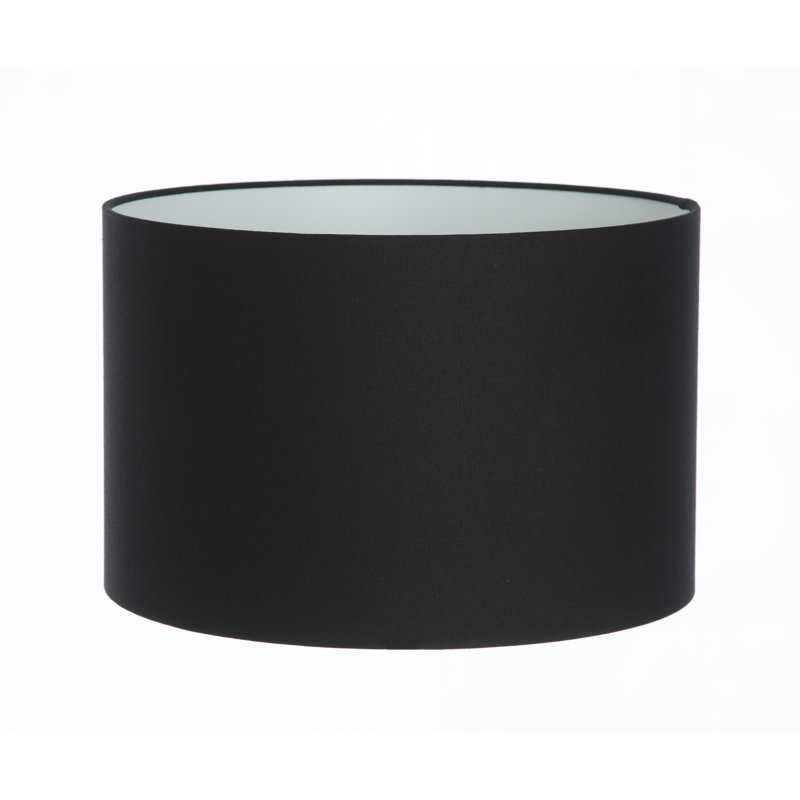 Linen Drum Lamp Shade ( Screw On ), 30cm H x 30cm W x 30cm D, Black