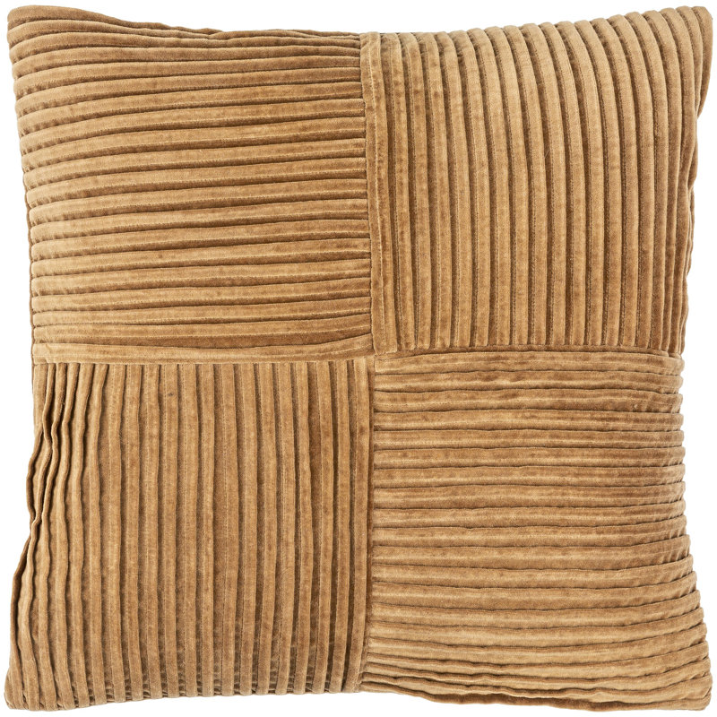 Housse et insert de coussin décoratif en coton Conrad, polyester, H 20 po x l 20 po, Orange