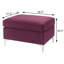 Housse de luxe en tissu bourgogne de luxe avec coussin confortable et pieds en métal