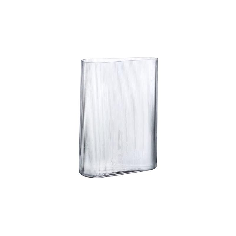 Mist Handmade Lead Free Crystal Table Vase, 11.5" H x 3" W x 6" D