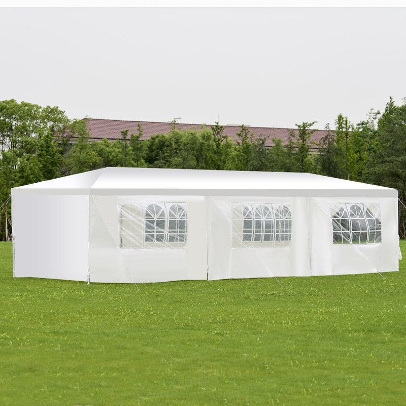 White 10'x30' Outdoor Wedding Party Canopy Tent with Removable Sidewalls
