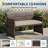4-Piece PE Rattan Patio Furniture Set – Outdoor Conversation Set with Cushions & Tempered Glass Table, All-Weather Wicker for Patio, Porch, Backyard-475784322